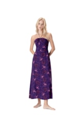 Vestido Longo Frente Única Seychelles Roxo