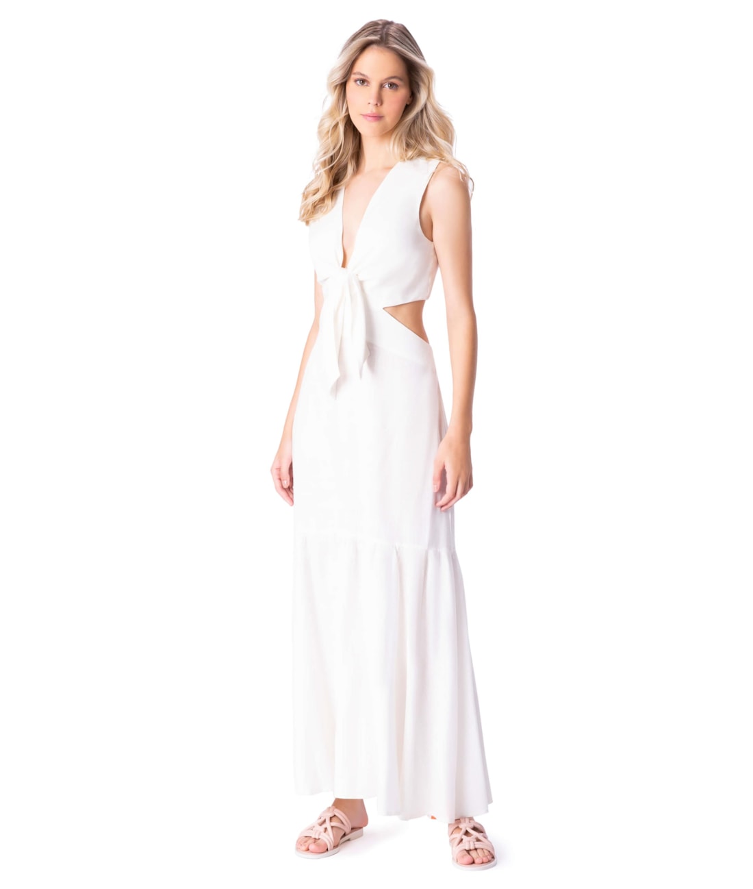 Vestido Longo Light Visco Off White