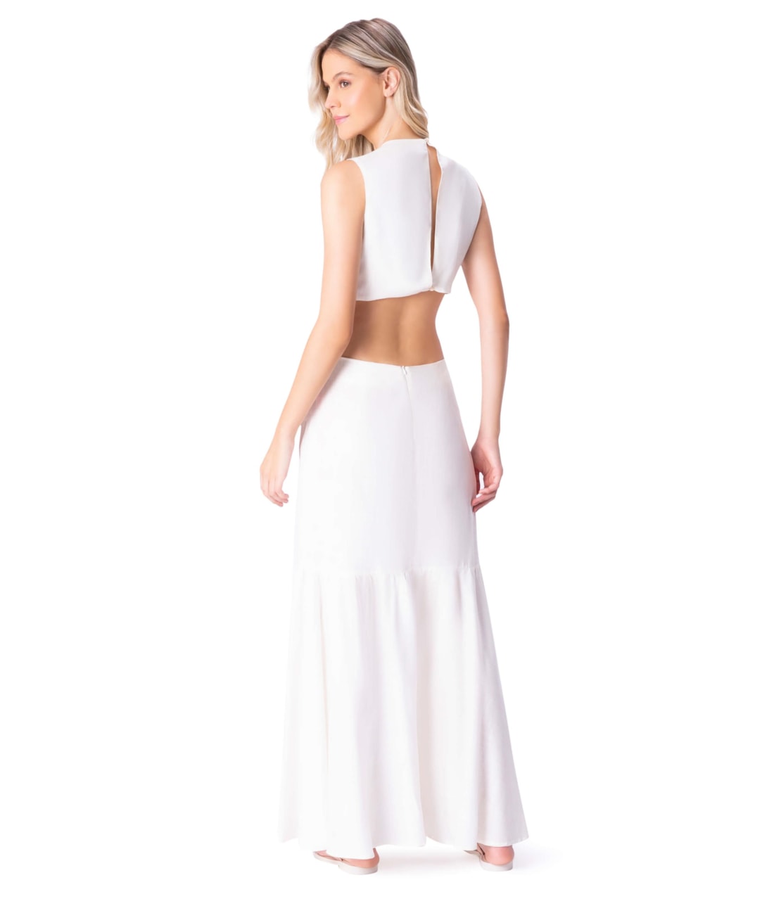 Vestido Longo Light Visco Off White