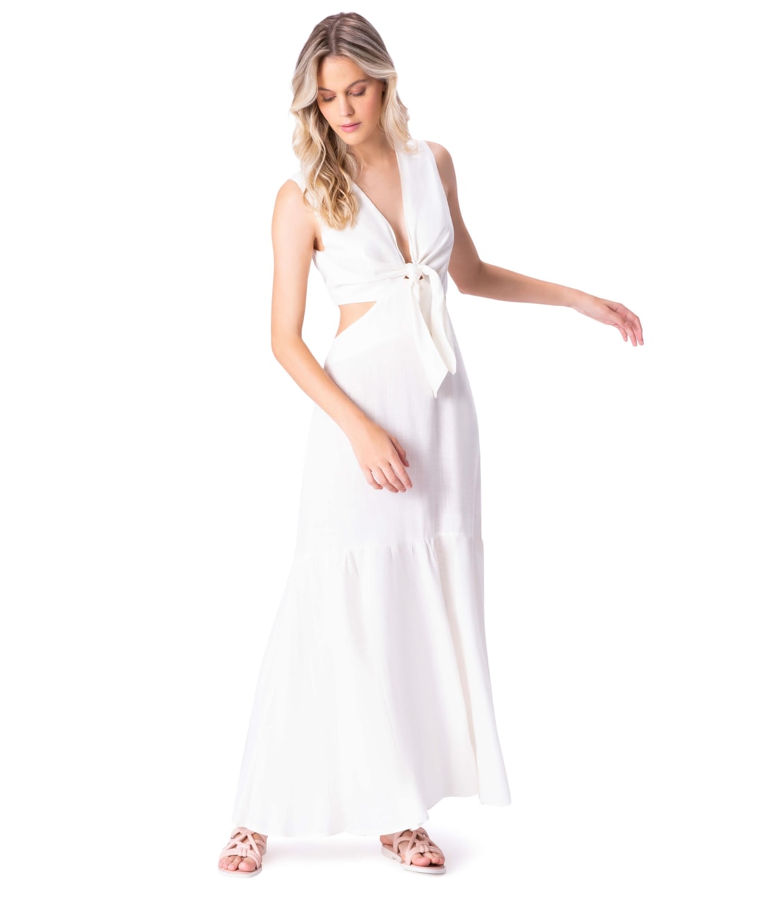 Vestido Longo Light Visco Off White