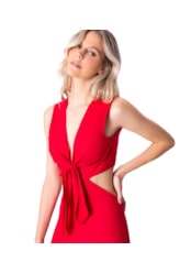 Vestido Longo Light Visco Vermelho