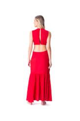 Vestido Longo Light Visco Vermelho