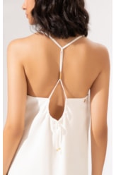 Vestido Longo Linho Blend Off White