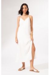 Vestido Longo Linho Blend Off White