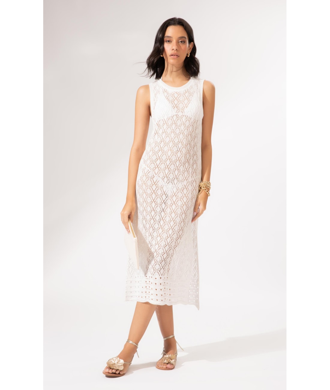Vestido Longo Tricot Light Branco