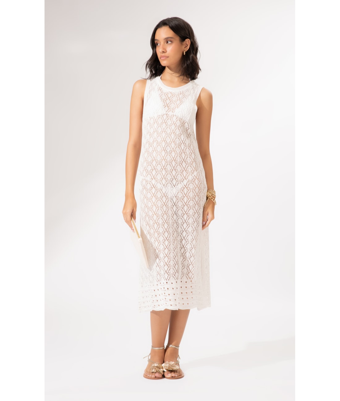 Vestido Longo Tricot Light Branco