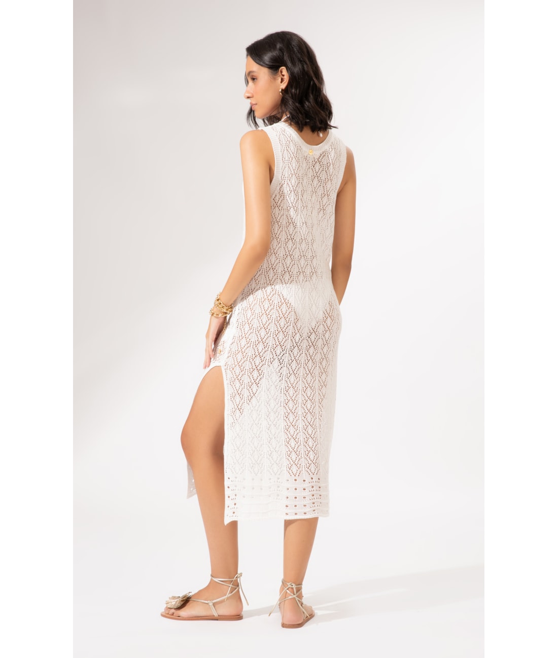 Vestido Longo Tricot Light Branco