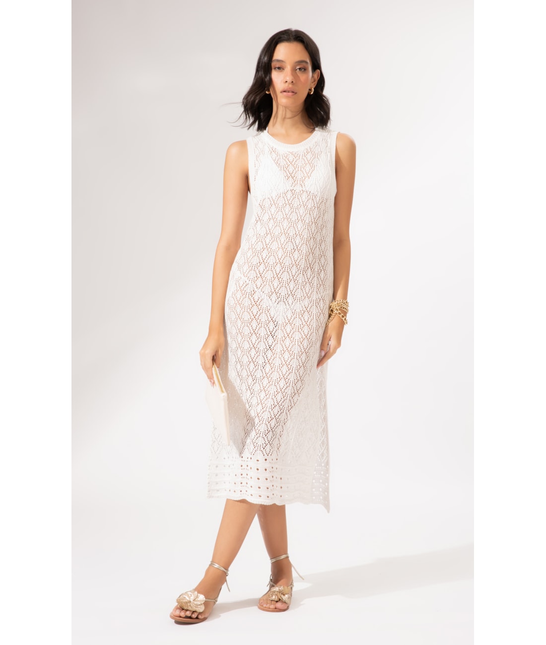 Vestido Longo Tricot Light Branco
