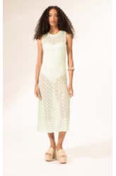 Vestido Longo Tricot Light Verde Claro