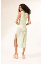 Vestido Longo Tricot Light Verde Claro