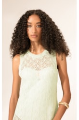 Vestido Longo Tricot Light Verde Claro