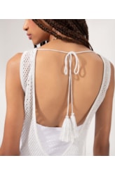 Vestido Longo Tricot New Year Off White