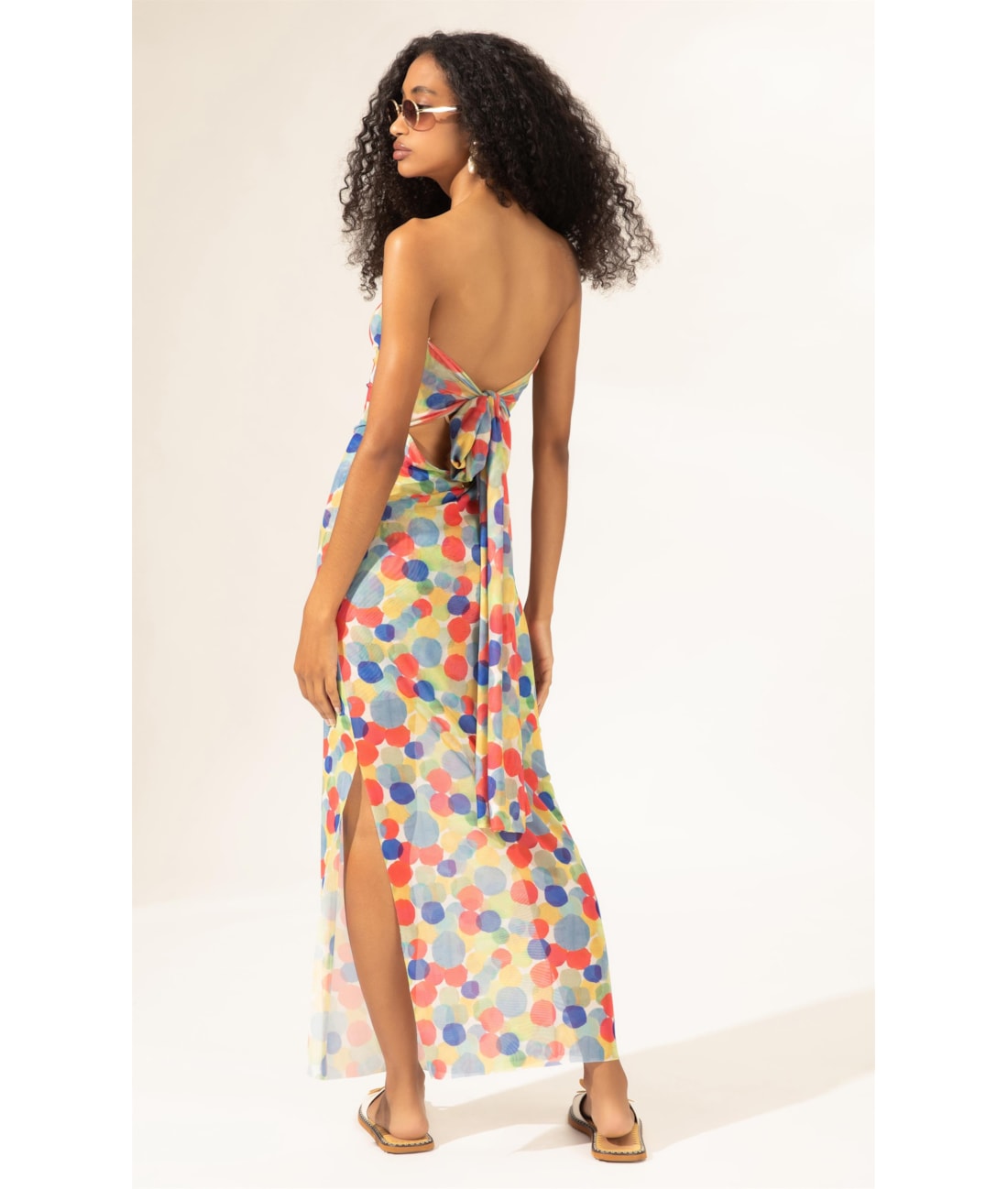 Vestido Longo Tule Underwater Branco