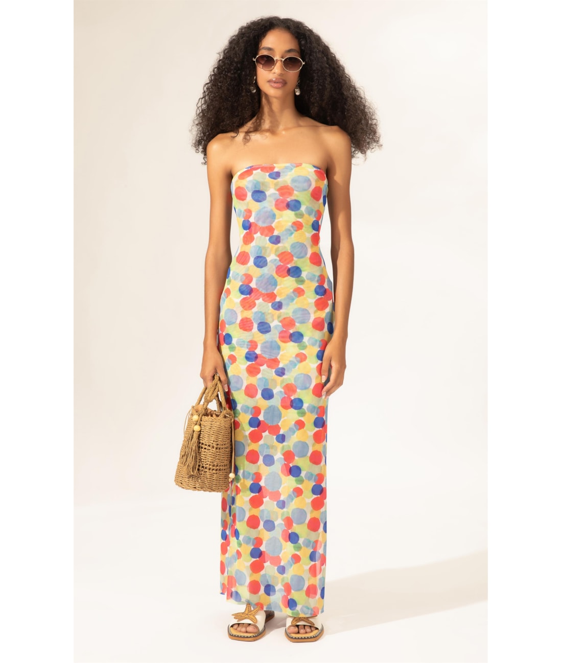 Vestido Longo Tule Underwater Branco