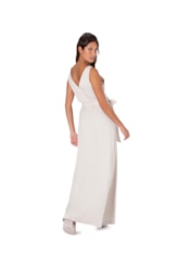 Vestido Longo Visco Dobby Natural