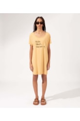 Vestido Manga Curta Sole Mare Areia