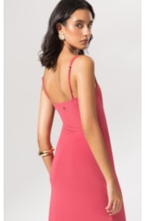 Vestido Midi Argola Jersey Melancia