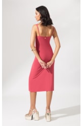 Vestido Midi Argola Jersey Melancia
