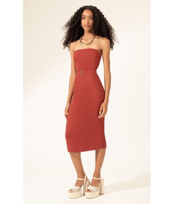 Vestido Midi Bobby Tomara Que Caia Telha