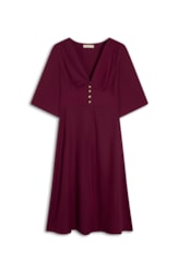 Vestido Midi Buttons Cambraia Light Vinho