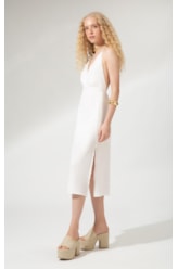 Vestido Midi Cambraia Light Off White