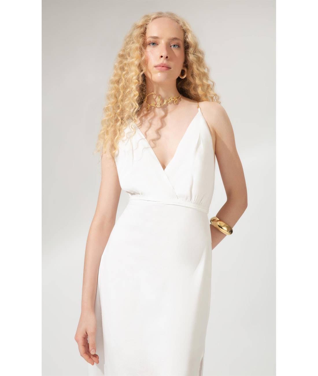 Vestido Midi Cambraia Light Off White