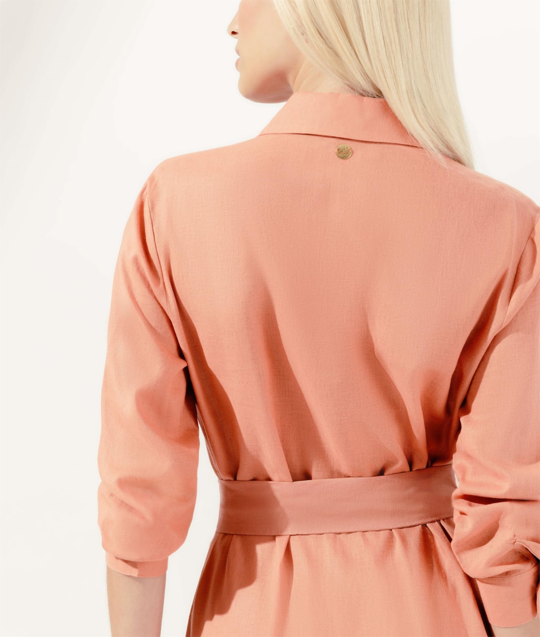 Vestido Midi Corais Cambraia Laranja