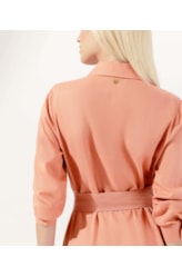 Vestido Midi Corais Cambraia Laranja