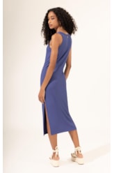 Vestido Midi de Rib Sun Old Purple