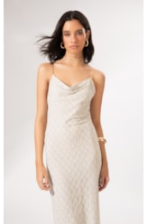 Vestido Midi Degage Eos Off White
