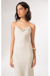 Vestido Midi Degage Eos Off White