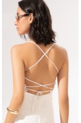 Vestido Midi Linen Guipuire Branco