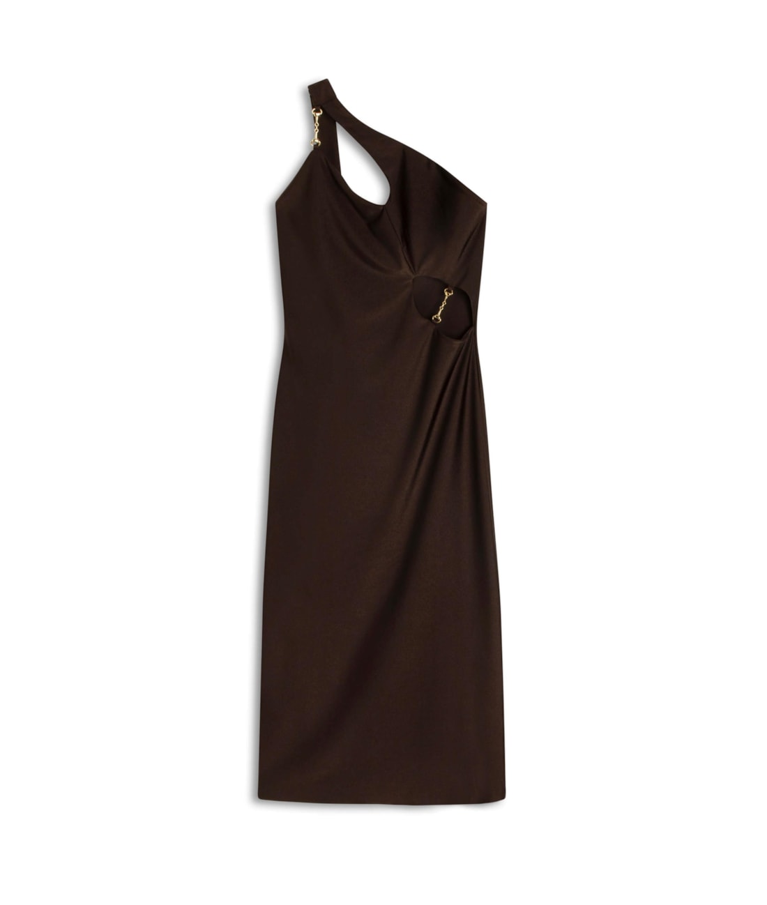 Vestido Midi Liso Sunset Ombro Só Cafe