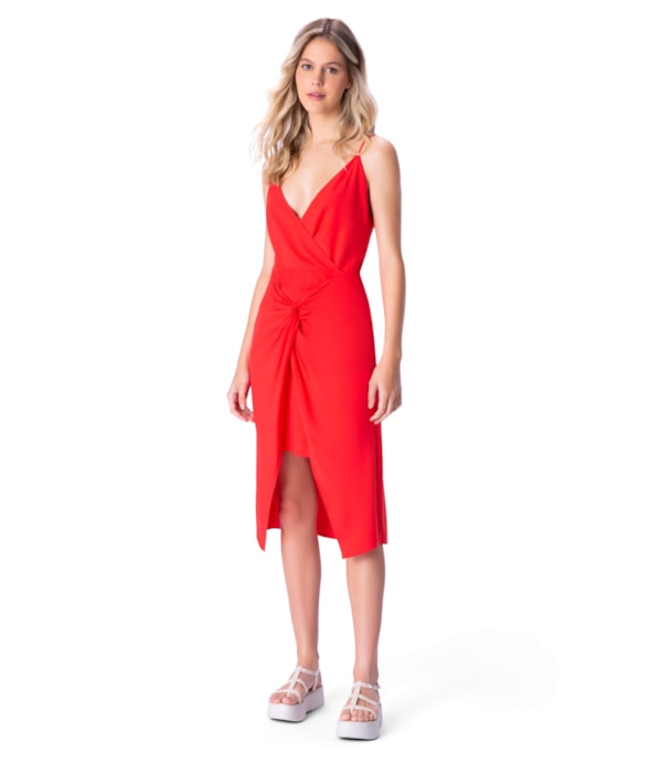 Vestido Midi No Celebrate Vermelho