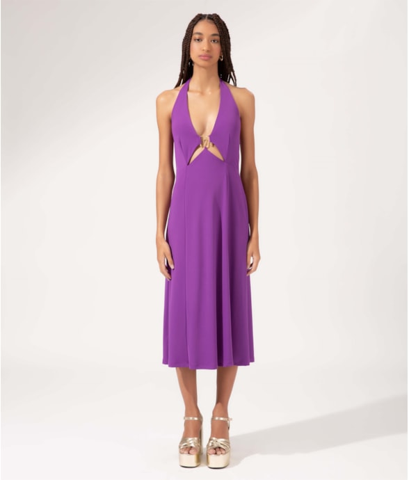 Vestido Midi Pop Violeta