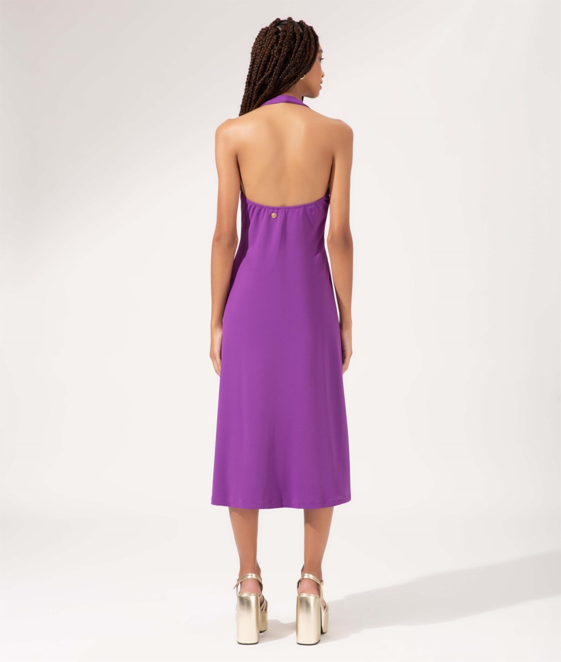 Vestido Midi Pop Violeta