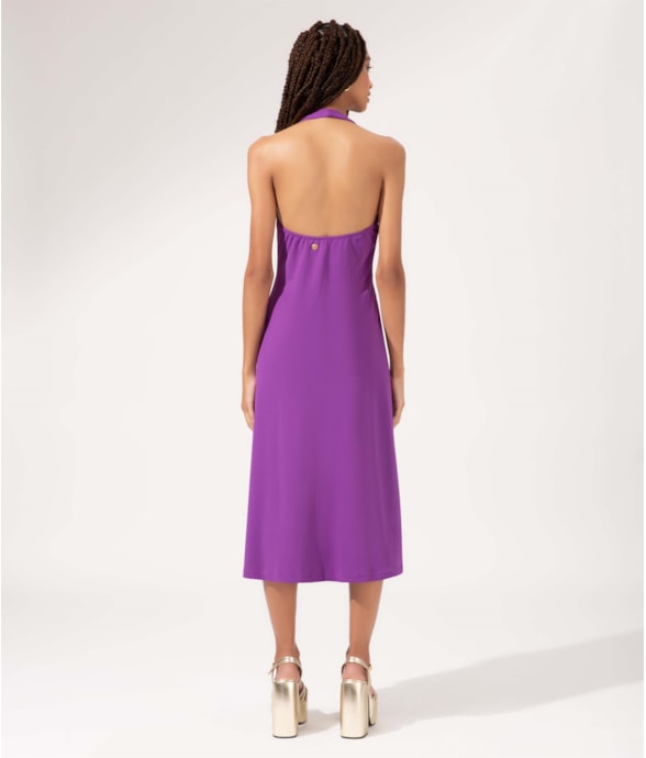 Vestido Midi Pop Violeta