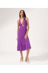 Vestido Midi Pop Violeta