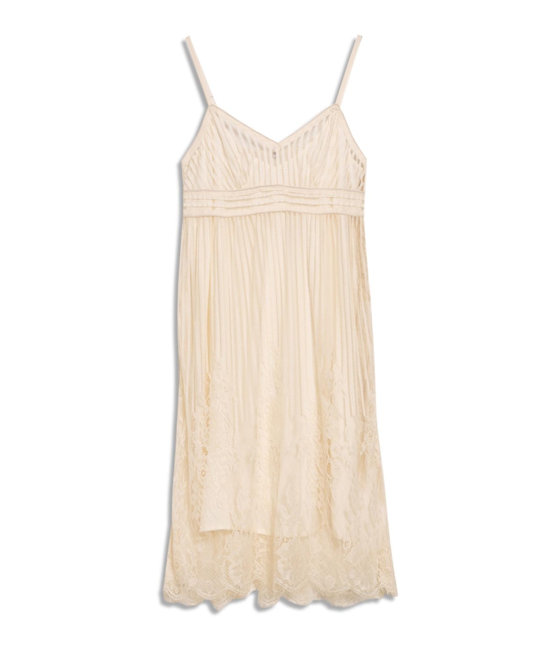 Vestido Midi Renda Off White