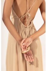 Vestido Midi Slub Texture Bridão Natural