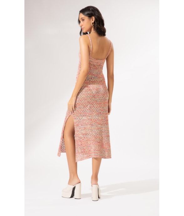 Vestido Midi Tricot Burano Melancia