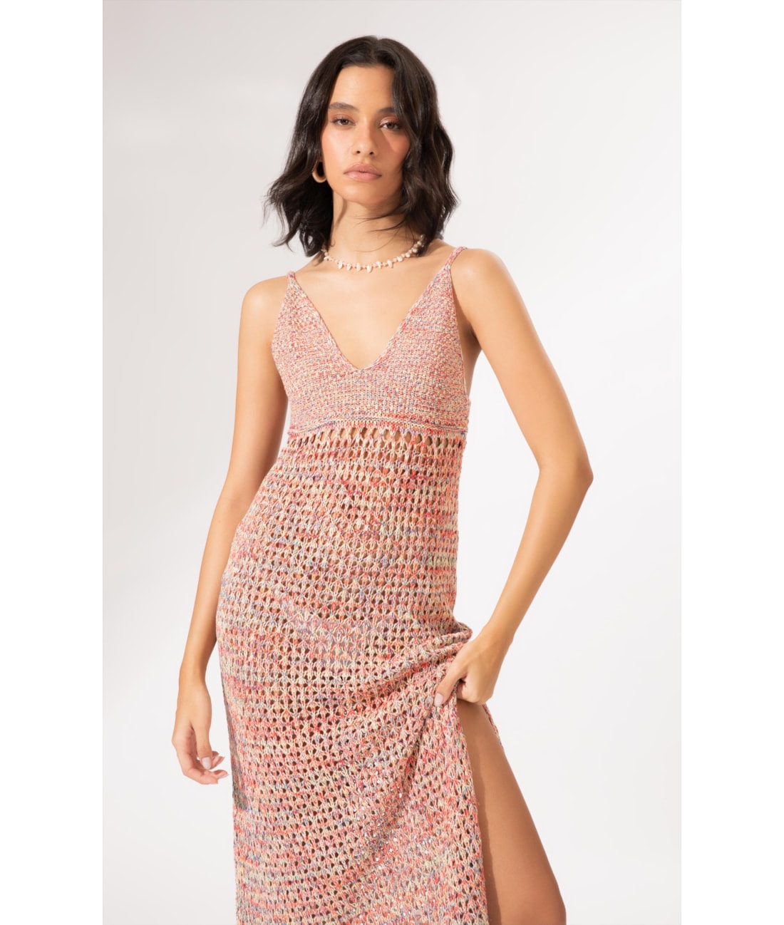 Vestido Midi Tricot Burano Melancia
