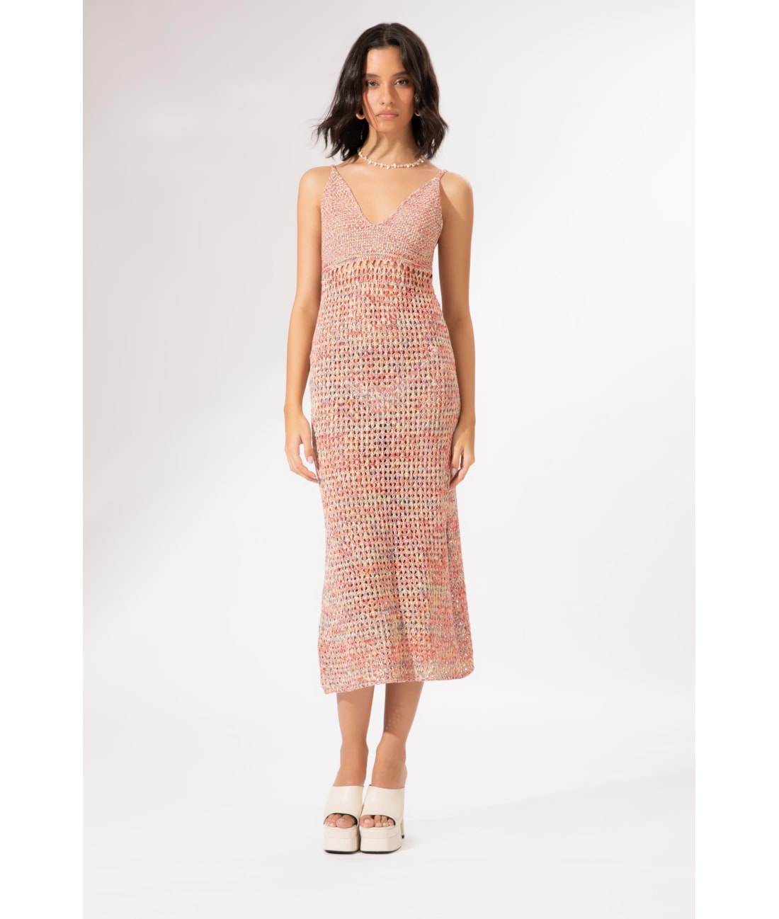 Vestido Midi Tricot Burano Melancia