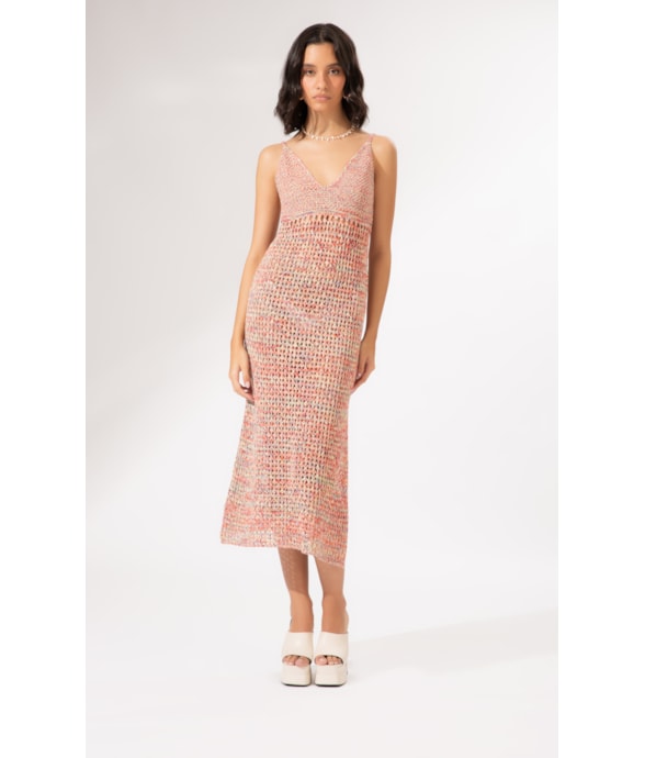 Vestido Midi Tricot Burano Melancia