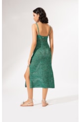 Vestido Midi Tricot Burano Verde Escuro