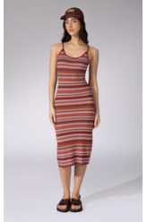 Vestido Midi Tricot Color Telha
