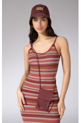 Vestido Midi Tricot Color Telha