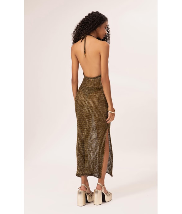 Vestido Midi Tricot Deluxe Cafe