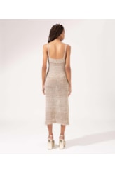 Vestido Midi Tricot Nature Areia