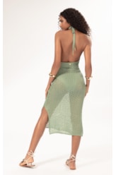 Vestido Midi Tricot Nice Verde Maca